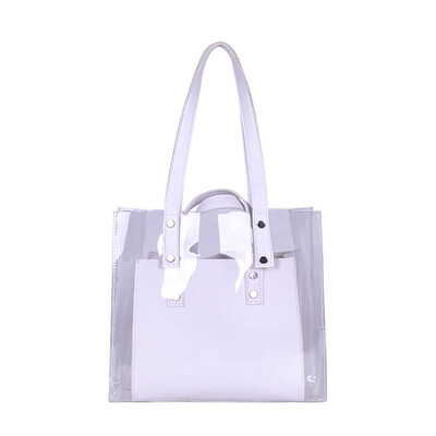 

Women Transparent Jelly Handbag PVC Clear Messenger Shoulder Bag Summer Waterproof Beach Tote Sac A Main Femme T2G