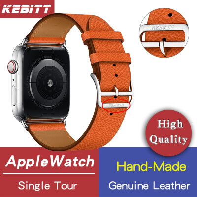 

Kebitt genuine leather men women single tour bands For apple watch series 4 3 iwatch herm strap 38 40MM 42 44mm band