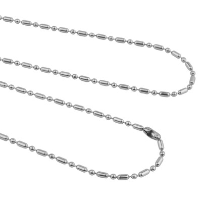 

304 Stainless Steel Ball Chain Necklace Makings Stainless Steel Color 26