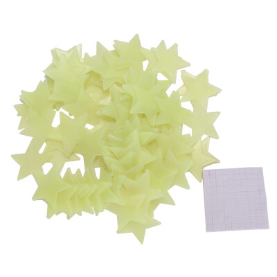 

100pcs Home Wall Light Green Glow In The Dark Star Stickers Decal Baby Room