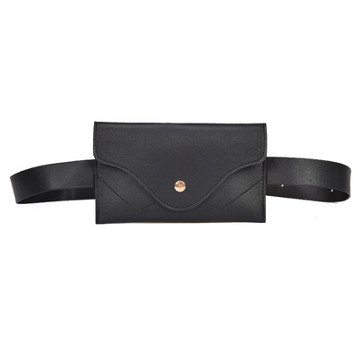 

JHD Fashion Women Waist Bag PU Leather Belt Bag Pure Color Pack For Women Female Vintage Waist Pouch Purse Phone Pouch