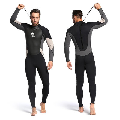 

Mens 3mm Back Zip Full Body Wetsuit Swimming Surfing Diving Snorkeling Suit Jumpsuit