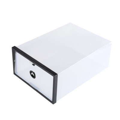 

2 PCS Transparent Foldable Plastic Drawer Shoe Case Storage Stackable Box Organizer Stackable Shoes Box Foldable Shoes Case