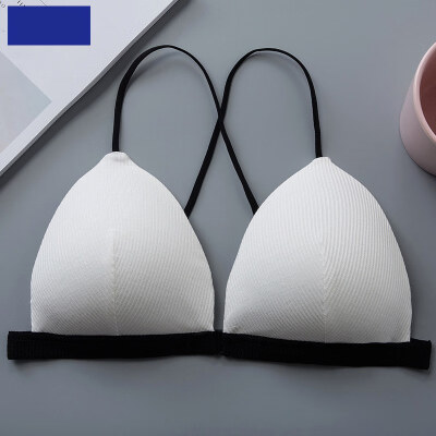 

Sexy Women Lingerie Front Closure Bra Wire Free Solid Color Cross Back Beauty Back Bra Comfort Breathable Underwear Bra