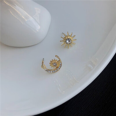 

Aretes de mujer modernos 2018 new design star moon pendant earrings fashion wild minimalist jewelry Korean earrings for women
