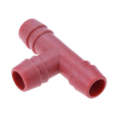 

Plastic Tee Bird Rabbit Drinking Waterer Pipe Red Tee Pipe Chicken Feeders