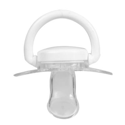 

Newborn Baby Silicone Pacifier Transparent Flat Thumb Pattern Baby Nipples