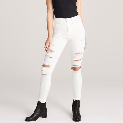 

Tailored Fashion Sexy Women Skinny Jeans Mid Waist Stretch Pencil Pants