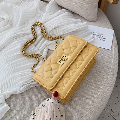 

Retro rhomboid chain bag summer ins fresh womens bag new 2019 single shoulder bag slanted small square bag