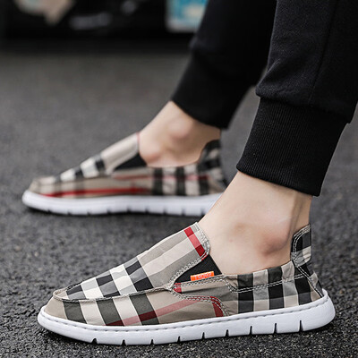 

Summer mens shoes Korean mens shoes deodorant casual lazy one pedal old Beijing cloth shoes tide shoes