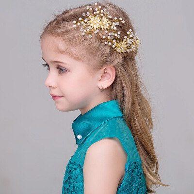 

Childrens Headdress Girls Jewelry Korean Pearl Hairpin Hair Accessories Baby Hair Card Accessories Girl Side Clip