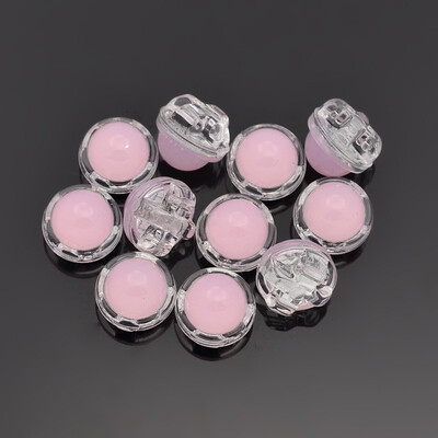 

Sew on Taiwan Acrylic Garment Accessories Half Round Pink 10x7mm Hole 1mm
