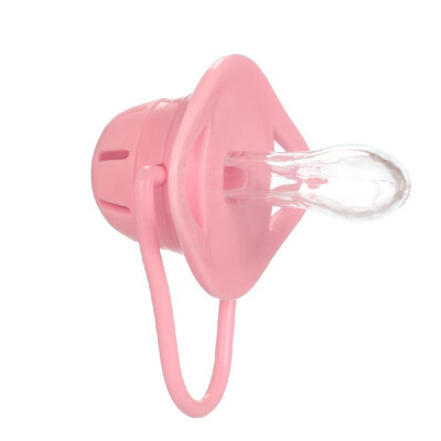 

Baby Pacifier Soft Silicone Soother with Ringing Beads&Storage Box Anti-dust Convenient Carry for Home Travel Pink