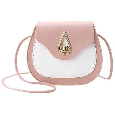 

Women Small Shoulder Bag Contrast Color Cover Messenger Bag Korean Mini Crossbody Bag Mobile Phone Purse T20
