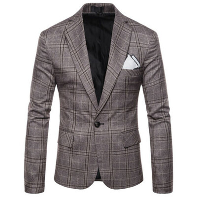 

Mens Fashion One Button Slim Fit Casual Business Suit Dress Blazer Coat Jacket