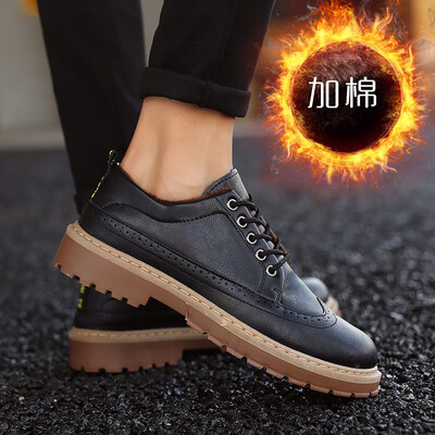 

Autumn new low help wolf Martin boots plus velvet shoes mens shoes shoes