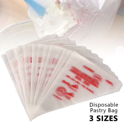

100pcsset Disposable Cream Pastry Bag 3 size options Sleeve Cake Confectionery Icing Piping Decoration Bags baking&pastry Tools