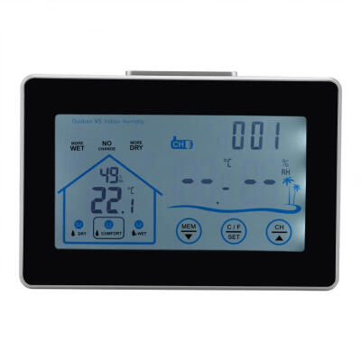 

Greensen Wireless Digital Thermometer Hygrometer Indoor Outdoor Touch Screen Weather Station with Sensor