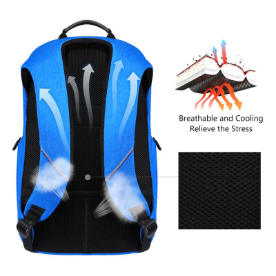 

Outdoor Charging Backpack with USB Port Waterproof Breathable Travel Bag Wear-resisting Anti-theft Backpack with Solar Panel