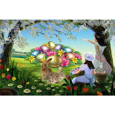 

5D DIY Full Drill Diamond Painting Rabbits Eggs Cross Stitch Embroidery Kit