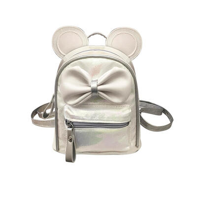 

Cute Girls Laser Ear Travel Backpacks Women Bowknot Parent-child Knapsack