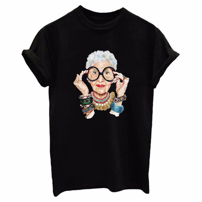 

Women Summer Fashion Casual Short Sleeve Pullover Round Collar Cartoon Pattern T-shirts