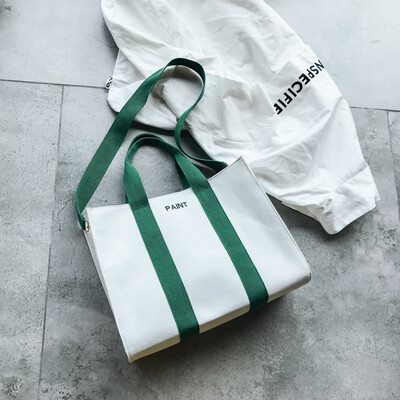 

Ins canvas bag womens shoulder Korea ulzzang Japanese art harajuku bag simple portable womens bag tide