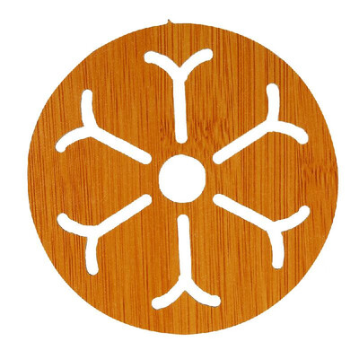 

Insulation Mat Bamboo Wood Insulation Mat Heat Resistant Trivet Mat with Lovely Pattern 37"37"016"