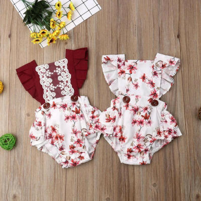 

Newborn Infant Baby Girl Floral Romper Jumpsuit Bodysuit Summer Clothes Outfit