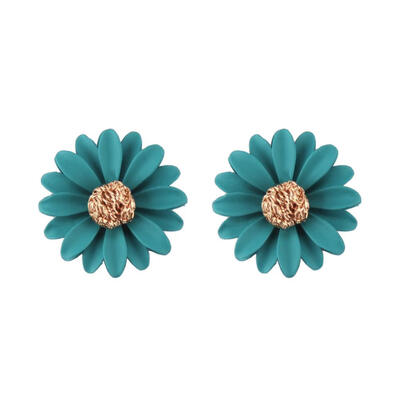

Fashion Round Earrings for Women Spray Geometric Metal Statement Brincos Big Leaf Flower Earrings Fashion Party Jewelry Gift
