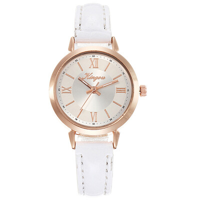 

RM Simple Without Digital Scale Rose Gold Shell Belt Quartz Fashion Female Watch