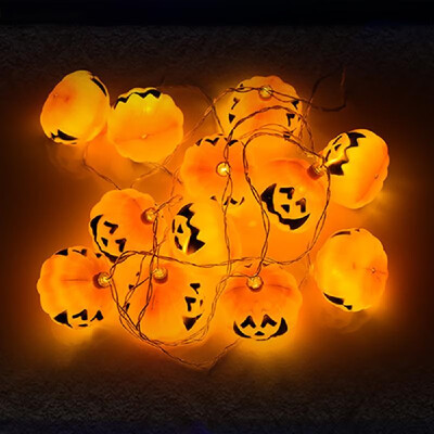 

16LEDs String Lights Pumpkin Skull Ghost Sunny Doll Shape Night Light Indoor Outdoor Lamp Halloween Christmas Holiday Party Decor