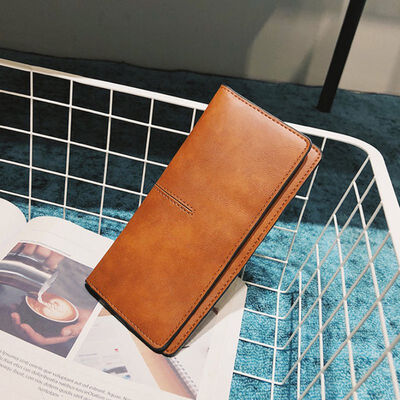 

2019 Vintage Wallet For Women Phone Pocket Clutch Bag Leather Wallet Card Holder Long Ladies Purse Portefeuille Coin Pocket