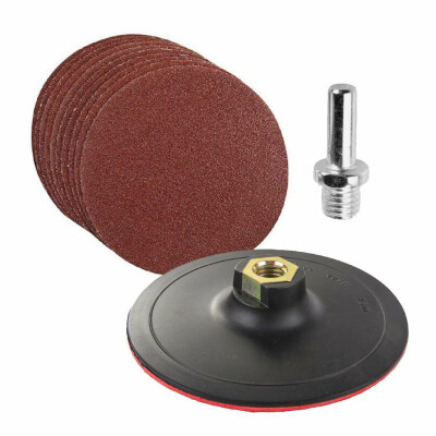 

125mm Sanding Discs Pad Kit Shank Backing Sandpapers Drill Accessaries