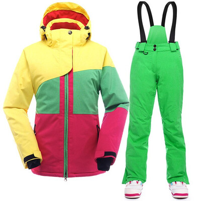 

SAENSHING Ski Suit Women Waterproof Mountain Skiing Jacket Snowboard Pants Girl Windproof Super Warm Winter Snow Set Female