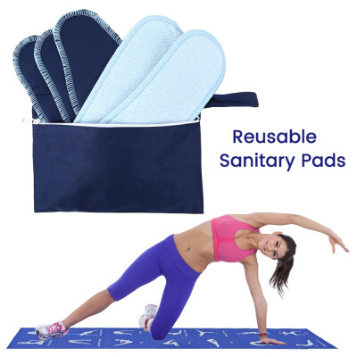 

8Pcs Reusable Washable Plush Cloth Breathable Portable Foldable Sanitary Menstrual Towels Pads