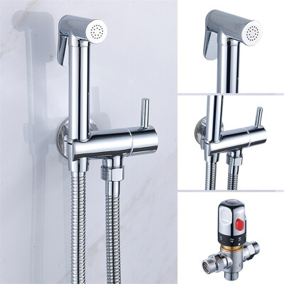 

Thermostatic Mixer Valve Hand Held Douche Bidet Spray Kit Shower Shattaf Set