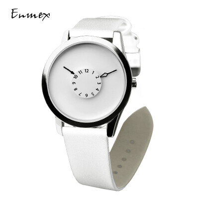 

Subversive second hand creative wristwatch when translating holiday gift Enmex inverted pointer concise watch