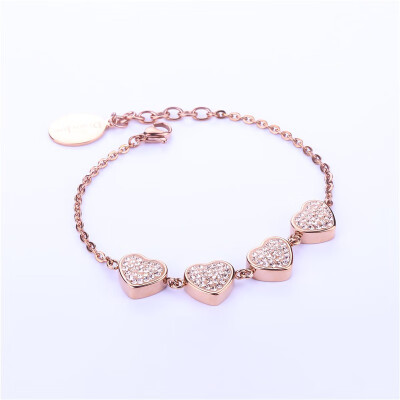 

Design Jean DIJUE Heart Stainless Steel Bracelet Female Rose Gold 13925