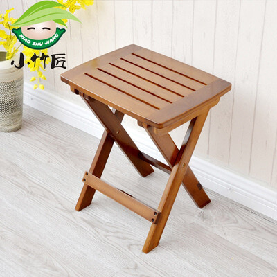

XIAOZHUJIANG New brown folding stool large modern minimalist portable small table 4230