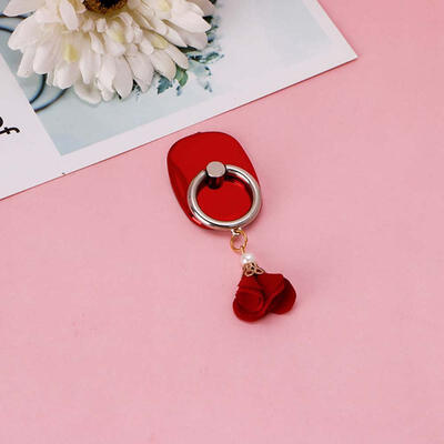 

Cell Phone Finger Ring Holder Universal Phone Stand Mount Support With Pendant