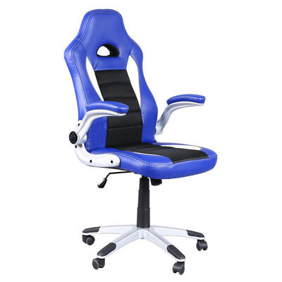 

Ergonomic Racing Style PU Leather Gaming Chair for Home&Office Blue&Black
