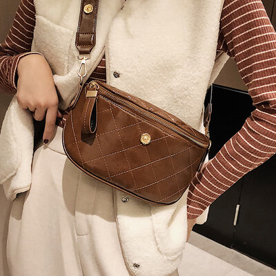 

2019 new womens bag thin section casual pockets phone chest bag ins super fire Sen Ling Po tide shoulder Messenger bag