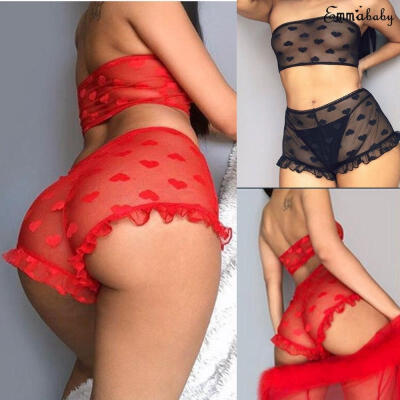 

2Pcs Women&39s Sexy Satin Lace Sleepwear Babydoll Lingerie Nightdress Pajamas Set