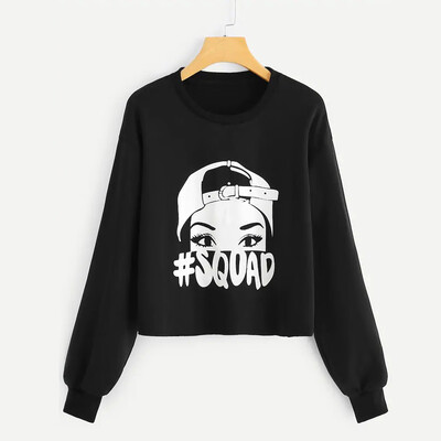 

Starmoon Women Casual Letter Print Long Sleeve Shirt Hooded Sweatshirt Tops