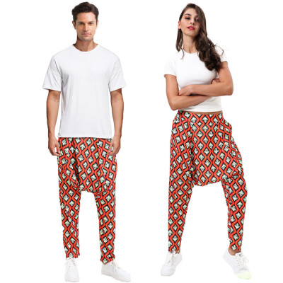 

Unisex Fashion Sport Jogging Couple Printed Casual Sweatpants Drawstring Pants