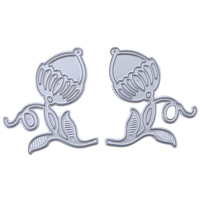

Symmetrical Flower Bud DIY Metal Embroidery Craft Stencil Cutting Die