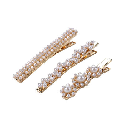 

3pcs Pearls Hair Clips Hairpin Hair Barrette for Women Girls Hair Accessory