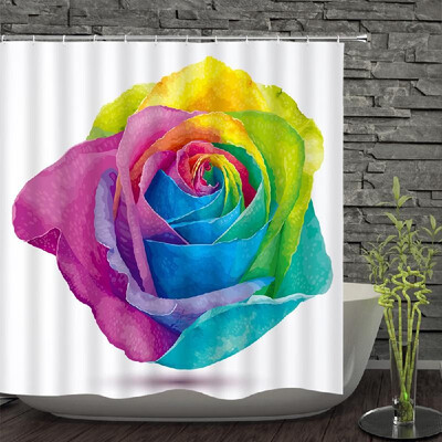 

Shower Curtain Flower Decorative Bath Curtains Waterproof Polyester Fabric Anti-mildew Bathroom Curtains for Bathtub ShowersCurtai