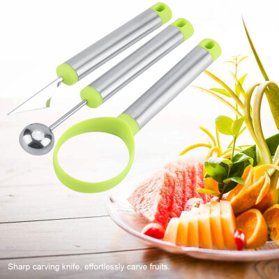 

Greensen Vegetable Fruit Carving Tools Stainless Steel Home Kitchen Melon Ice Cream Baller Knife Scoop